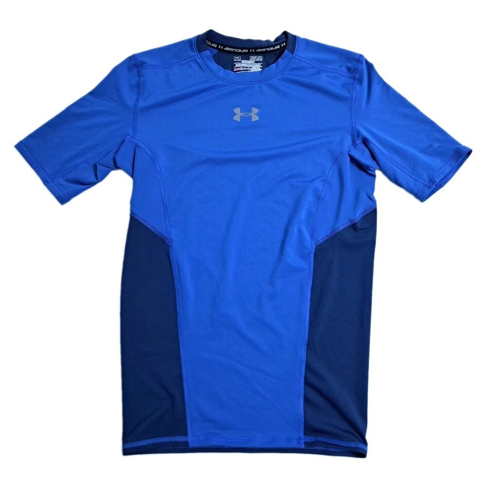 Under Armour Men's Medium Pure Blue HeatGear Compression Shirt Run Gym